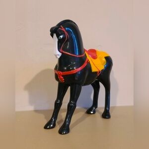 1998 Disney Mulan Khan Black Horse Wind-Up Trotting Toy  [ Read Details ]